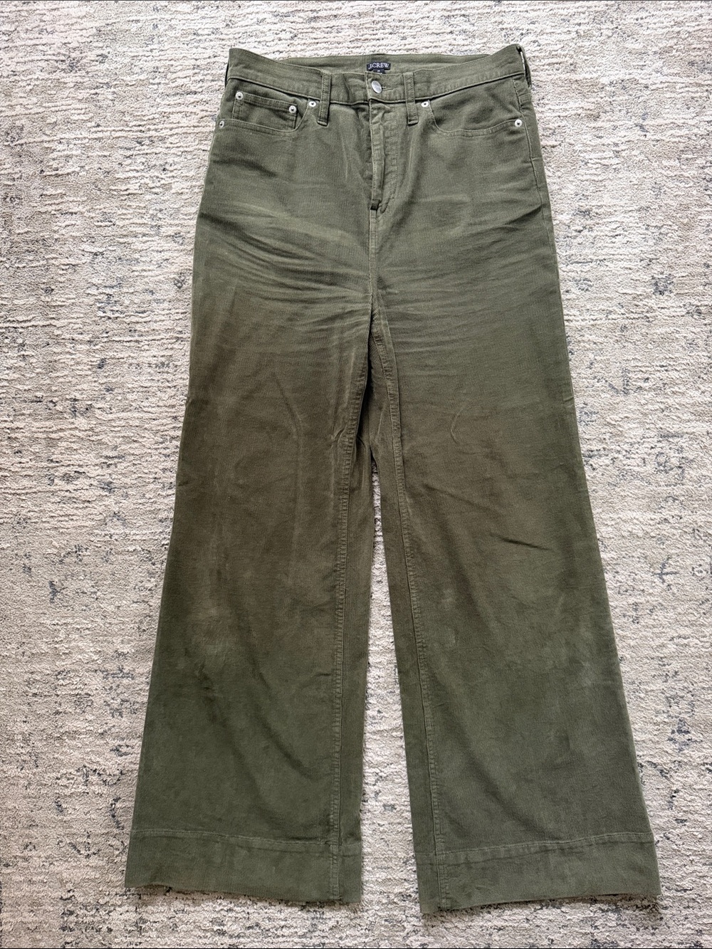 J. Crew Olive Green Wide-Leg Pants